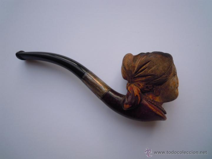 Pipas de fumar: PIPA CON CABEZA DE MUJER Y FUNDA - Foto 4