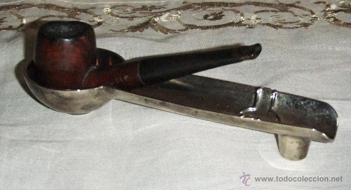 Pipas de fumar: REPOSAPIPAS DE ALPACA PLATEADA - Foto 6