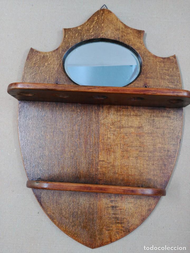 Pipas de fumar: MUEBLE EXPOSITOR PARA PIPAS, EN MADERA DE ROBLE, DE PARED - Foto 2