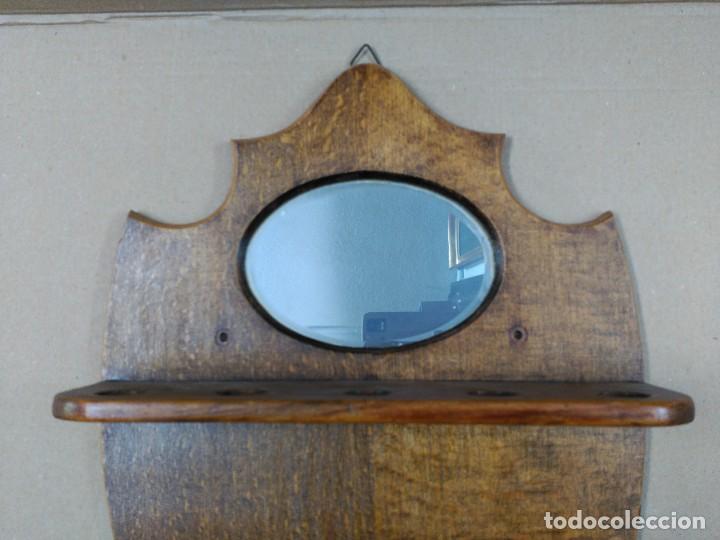 Pipas de fumar: MUEBLE EXPOSITOR PARA PIPAS, EN MADERA DE ROBLE, DE PARED - Foto 3