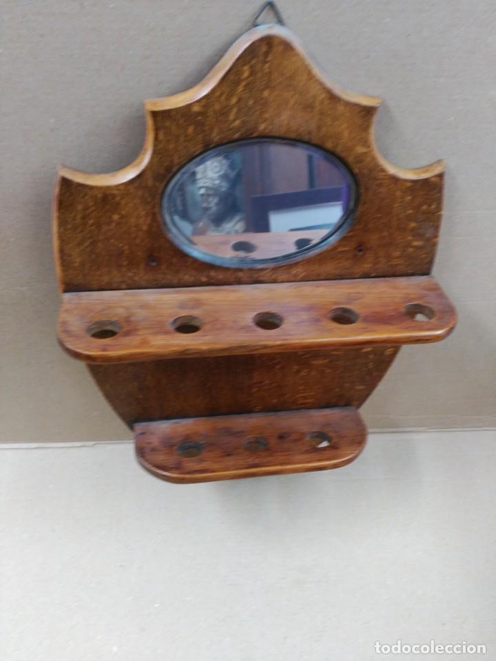 Pipas de fumar: MUEBLE EXPOSITOR PARA PIPAS, EN MADERA DE ROBLE, DE PARED - Foto 9