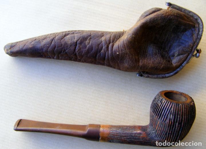 Pipas de fumar: PIPA CON FUNDA DE PIEL, - Foto 3