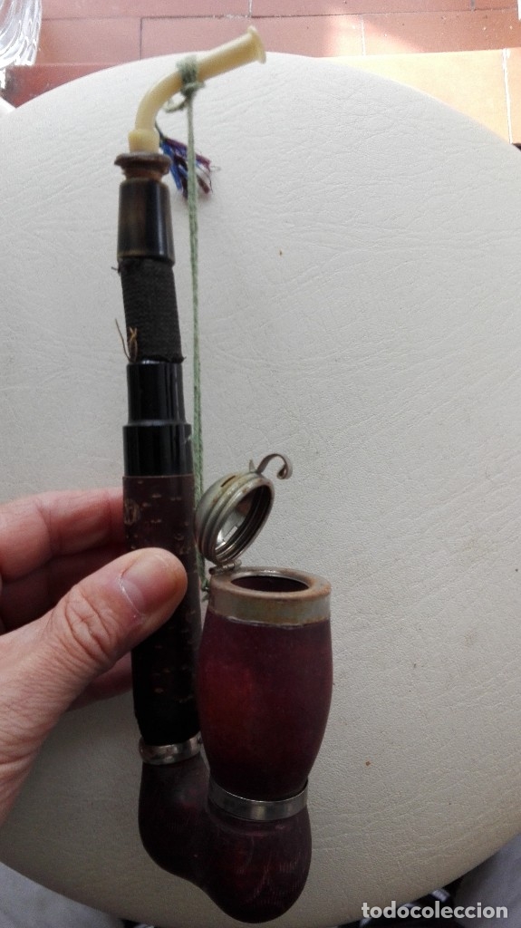 Pipas de fumar: 2 PIPAS ANTIGUAS DE MADERA - Foto 4