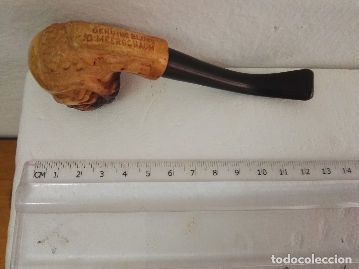 Pipas de fumar: Pipa de espuma de mar con forma de cara de indigena. - Foto 5