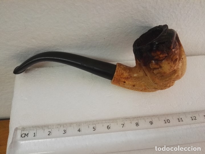 Pipas de fumar: Pipa de espuma de mar con forma de cara de indigena. - Foto 9