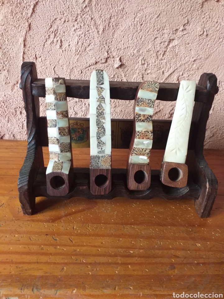 Pipas de fumar: LOTE DE PIPAS CON SOPORTE - Foto 1