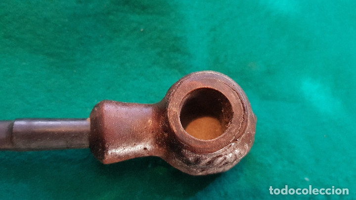Pipas de fumar: PIPA DE FUMAR CON CABEZA TALLADA EN MADERA - Foto 2