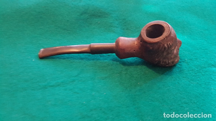 Pipas de fumar: PIPA DE FUMAR CON CABEZA TALLADA EN MADERA - Foto 5