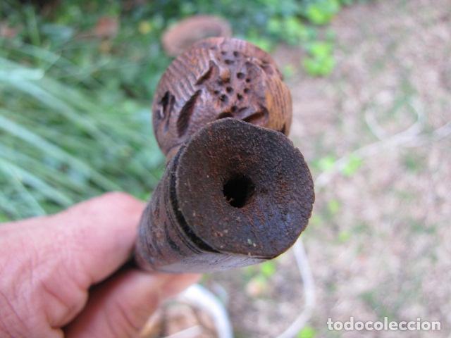 Pipas de fumar: Pipa de opio. Madera tallada - Foto 7