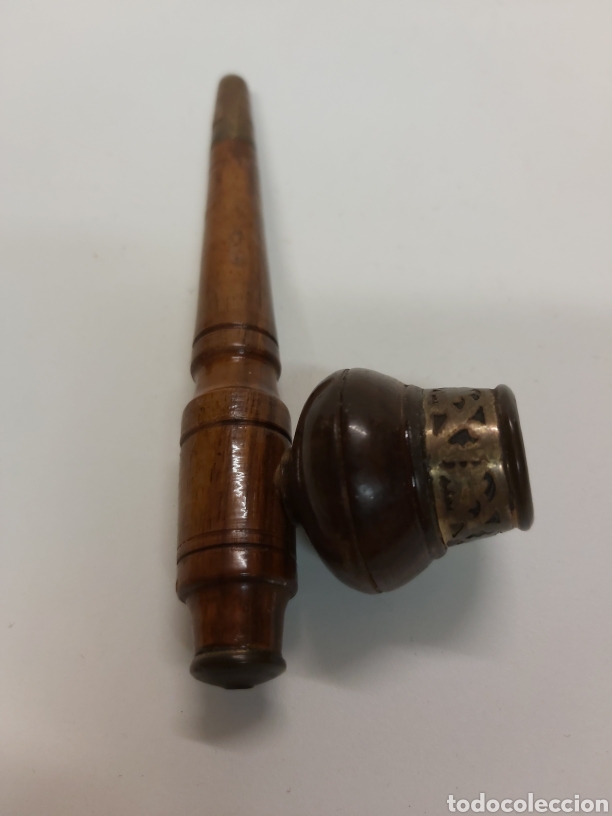 Pipas de fumar: Pipas madera y lat&oacute;n, sin usar - Foto 5