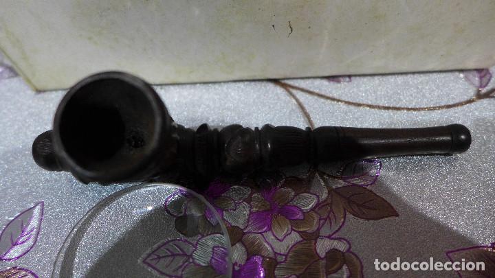 Pipas de fumar: PIPA CON CANULA Y CAZOLETA TALLADAS - Foto 2