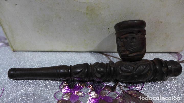 Pipas de fumar: PIPA CON CANULA Y CAZOLETA TALLADAS - Foto 5