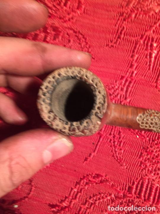 Pipas de fumar: Antigua pipa para fumar de madera tallada de los años 40-50 - Foto 4 - 226396740