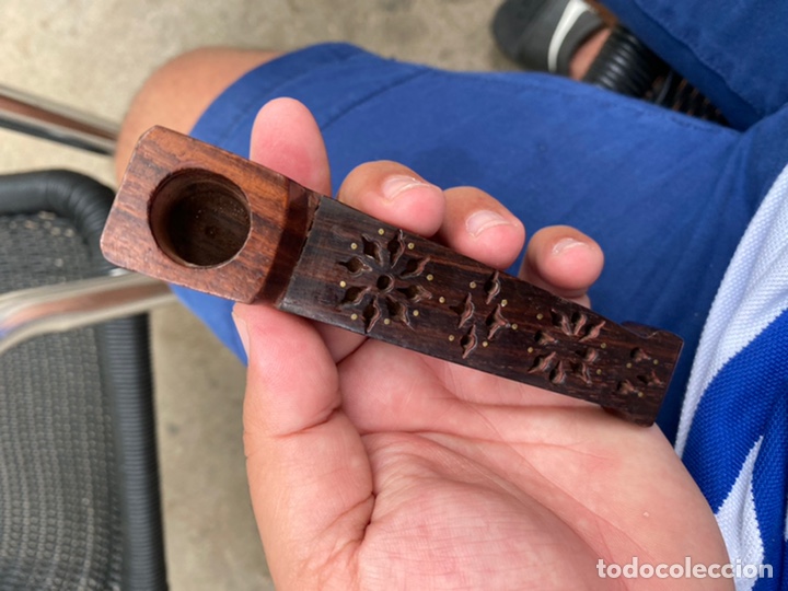 Pipas de fumar: Curiosa pipa madera tallada con cobre . Ver fotos - Foto 4 - 277517968