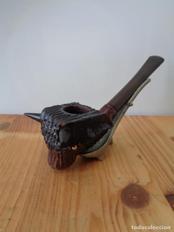 Pipas de fumar: &iexcl;&iexcl; PIPA, EL TORO. OJOS, 2 PERLAS. MADERA. !! - Foto 1