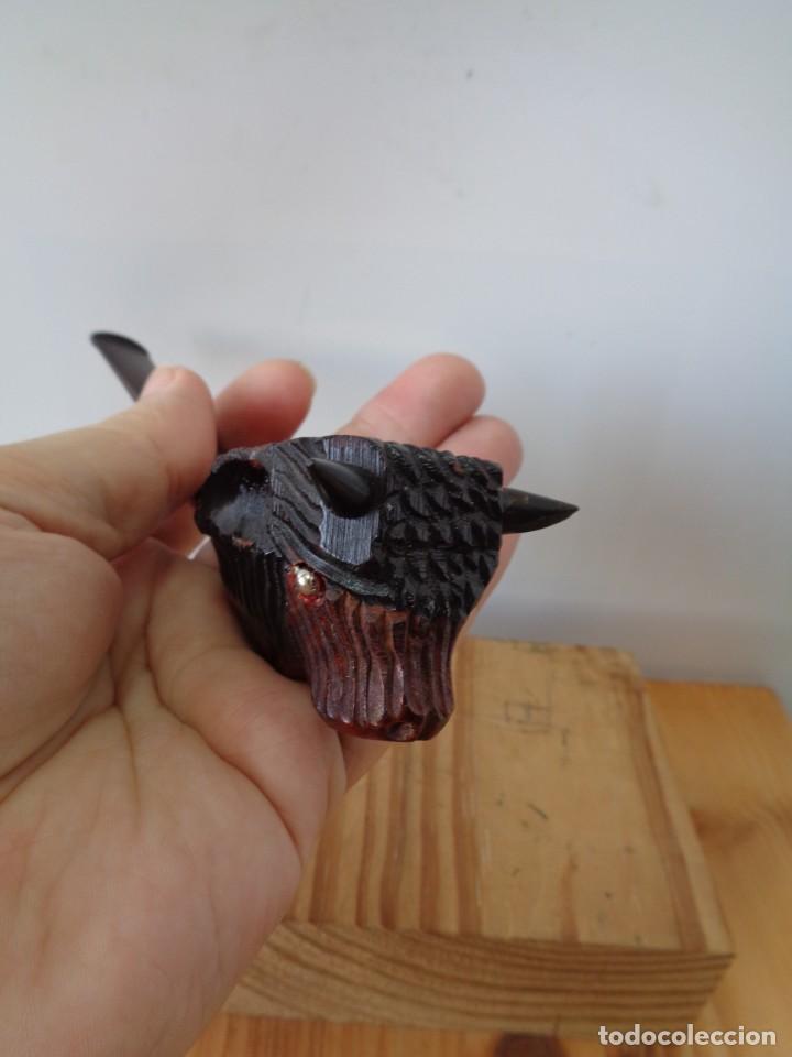 Pipas de fumar: &iexcl;&iexcl; PIPA, EL TORO. OJOS, 2 PERLAS. MADERA. !! - Foto 2