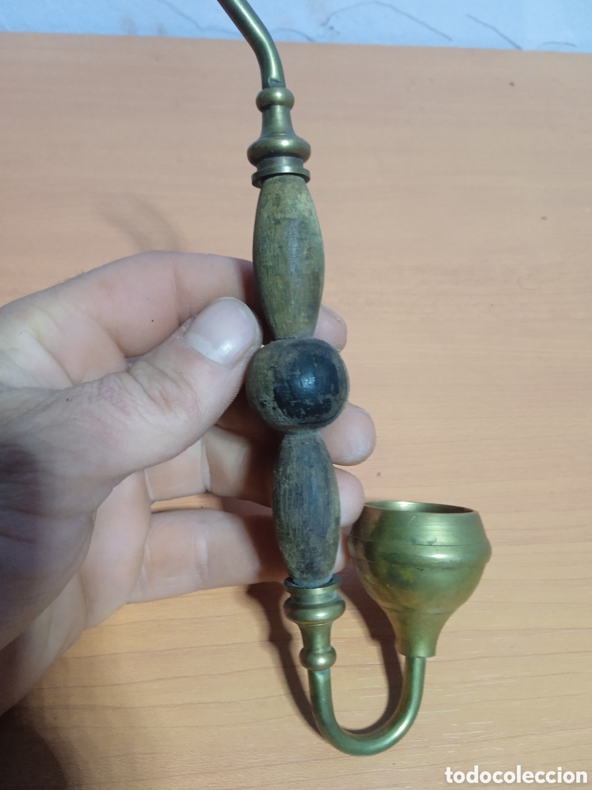 Pipas de fumar: Pipa de fumar lat&oacute;n y madera - Foto 4