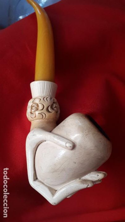 Pipas de fumar: Pipa de espuma de mar y asta. - Foto 2