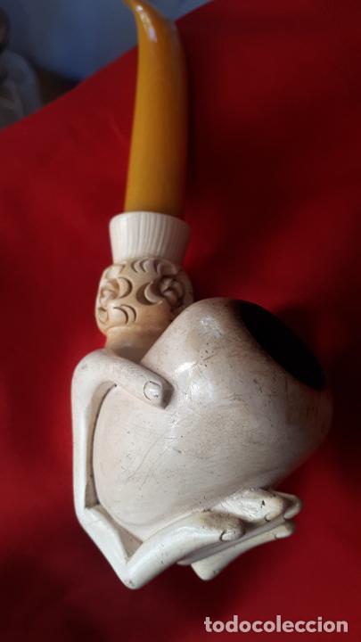 Pipas de fumar: Pipa de espuma de mar y asta. - Foto 3