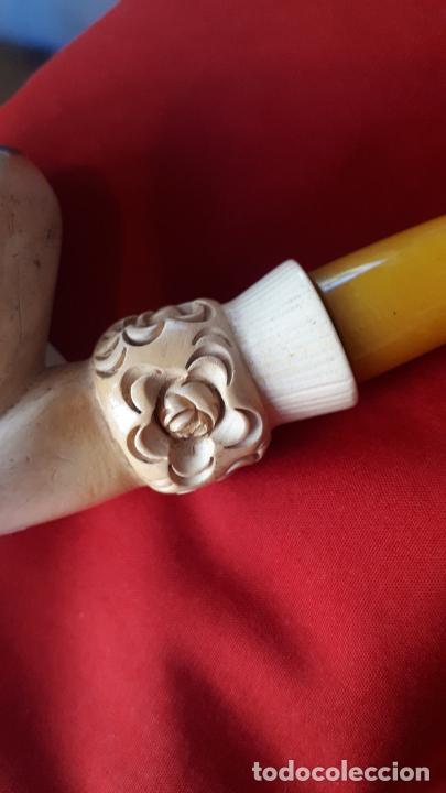 Pipas de fumar: Pipa de espuma de mar y asta. - Foto 4