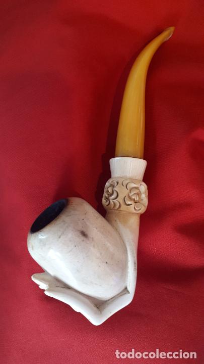 Pipas de fumar: Pipa de espuma de mar y asta. - Foto 6
