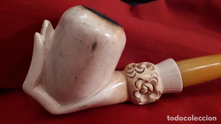 Pipas de fumar: Pipa de espuma de mar y asta. - Foto 1
