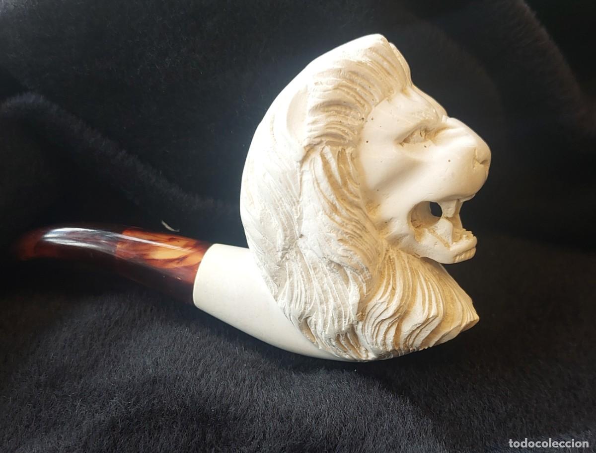 Pipas de fumar: Pipa de espuma de mar Cabeza de le&oacute;n - Foto 2