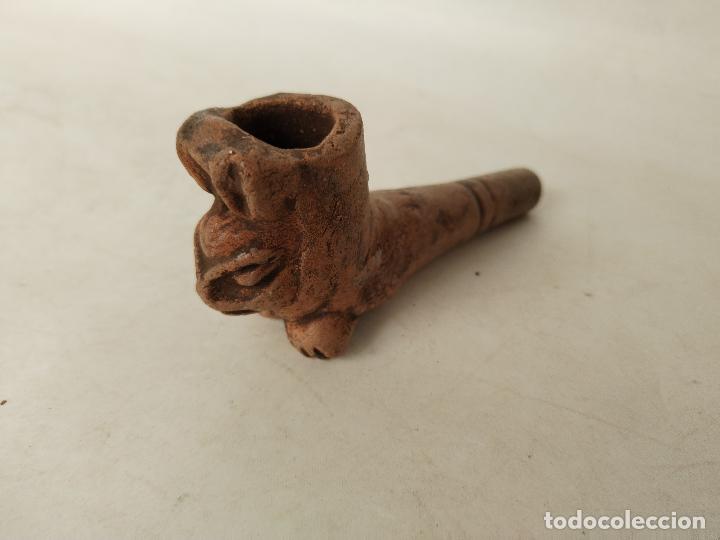 Pipas de fumar: pipa azteca de arcilla - Foto 2