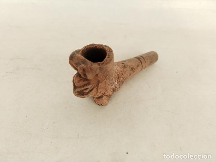 Pipas de fumar: pipa azteca de arcilla - Foto 6