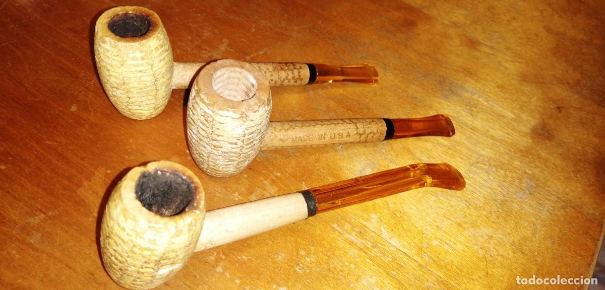 antigua pipa de madera para fumar - Compra venta en todocoleccion