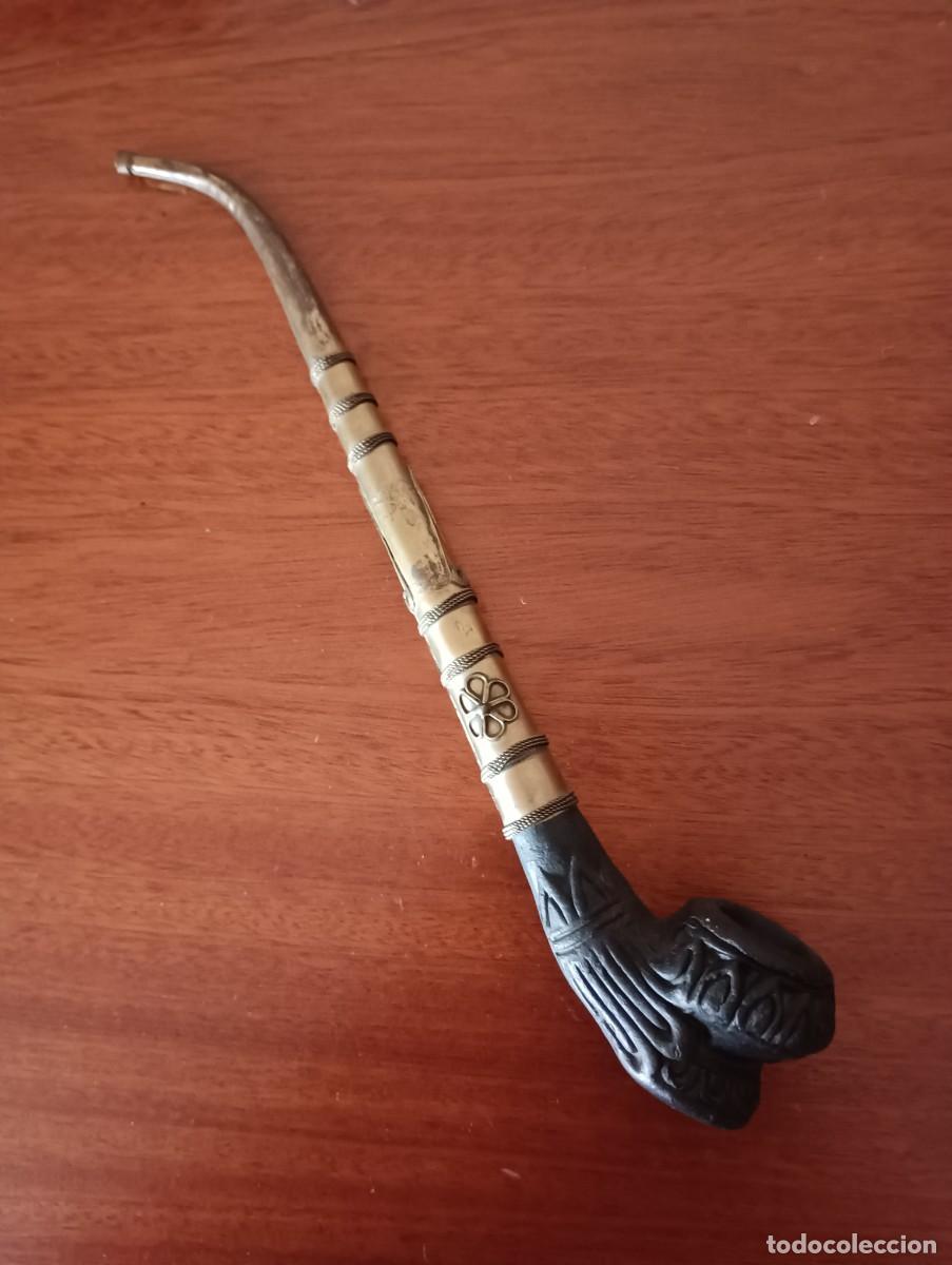 Pipas de fumar: PIPA DE BARRO Y METAL - Foto 1