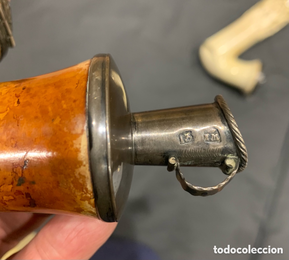 Pipas de fumar: Pipa de espuma de mar y plata. - Foto 6