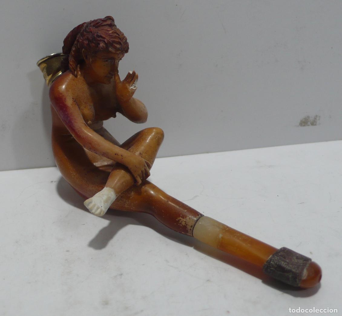 Pipas de fumar: peque&ntilde;a pipa en forma de mujer - Foto 1