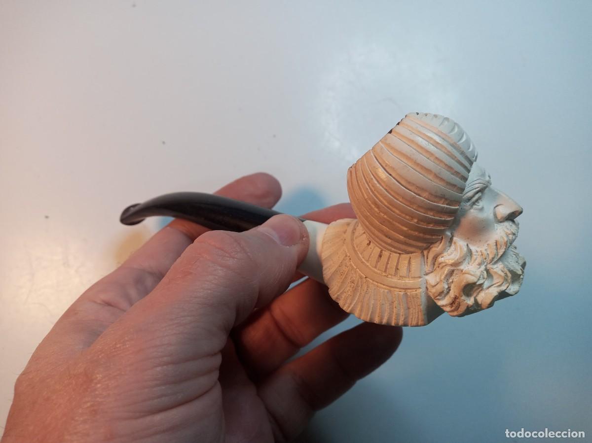 Pipas de fumar: pipa turca esculpida en blanco. Usada - Foto 5