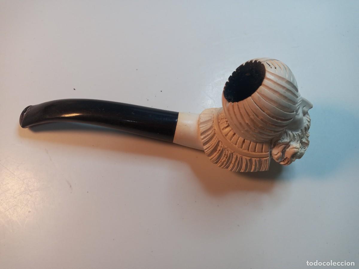 Pipas de fumar: pipa turca esculpida en blanco. Usada - Foto 6
