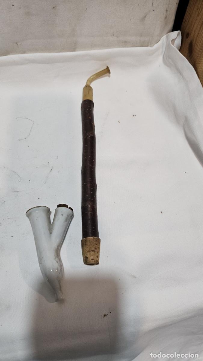 Pipas de fumar: pipa de porcelana y madera - Foto 1