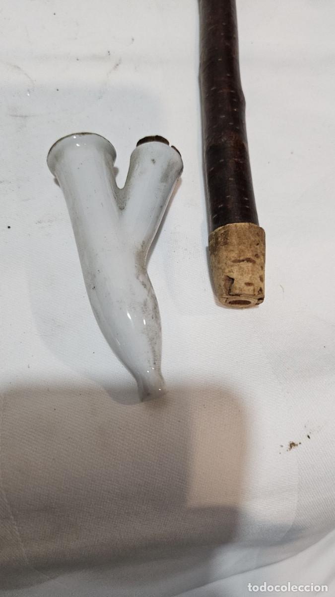 Pipas de fumar: pipa de porcelana y madera - Foto 2