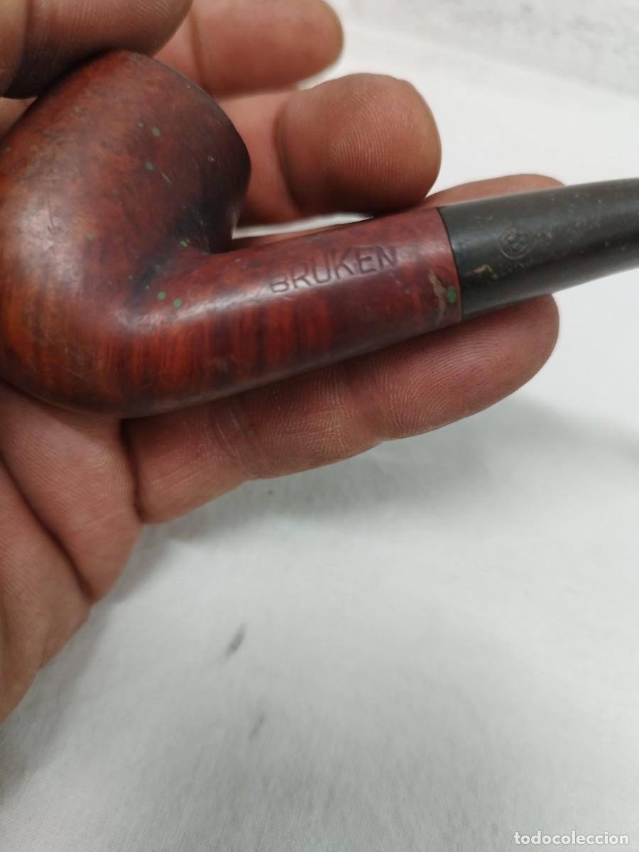 Pipas de fumar: Antigua pipa de fumar tabaco, Marca Bruken. - Foto 4