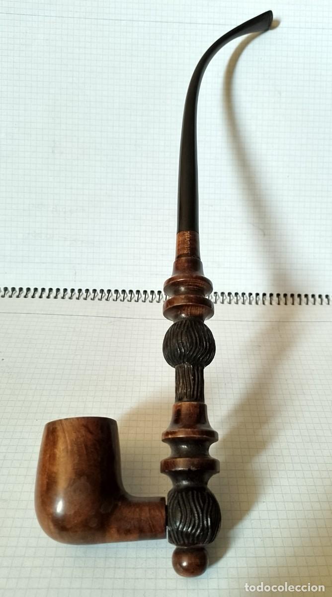 Pipas de fumar: Pipa de fumar de madera trabajada - Foto 2