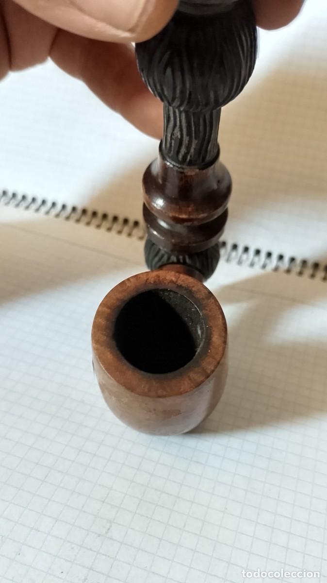 Pipas de fumar: Pipa de fumar de madera trabajada - Foto 3