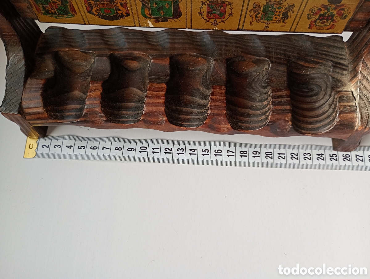 Pipas de fumar: Soporte para 5 pipas, de madera - Foto 2