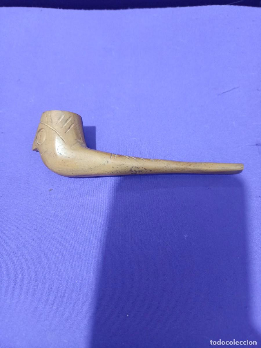 Pipas de fumar: pipa de madera con cara tallada - Foto 1