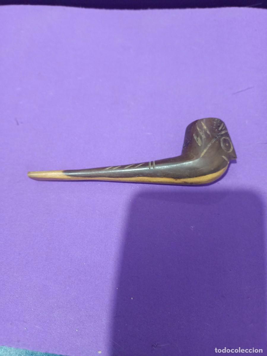 Pipas de fumar: pipa de madera con cara tallada - Foto 2