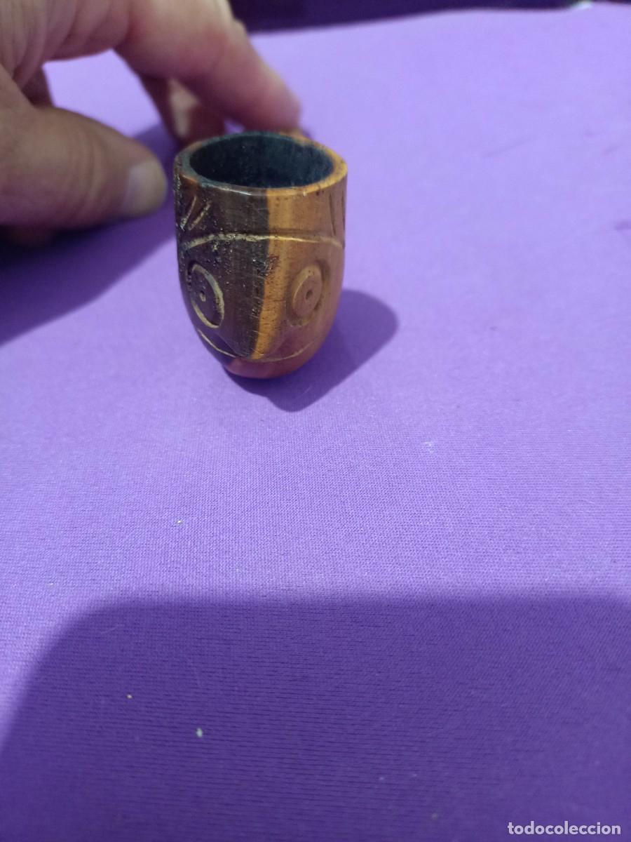 Pipas de fumar: pipa de madera con cara tallada - Foto 3