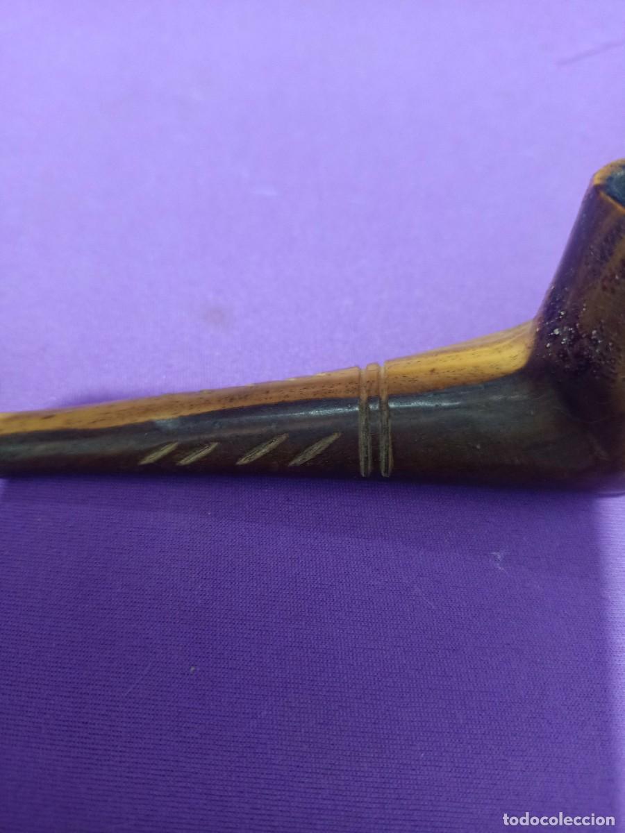 Pipas de fumar: pipa de madera con cara tallada - Foto 4