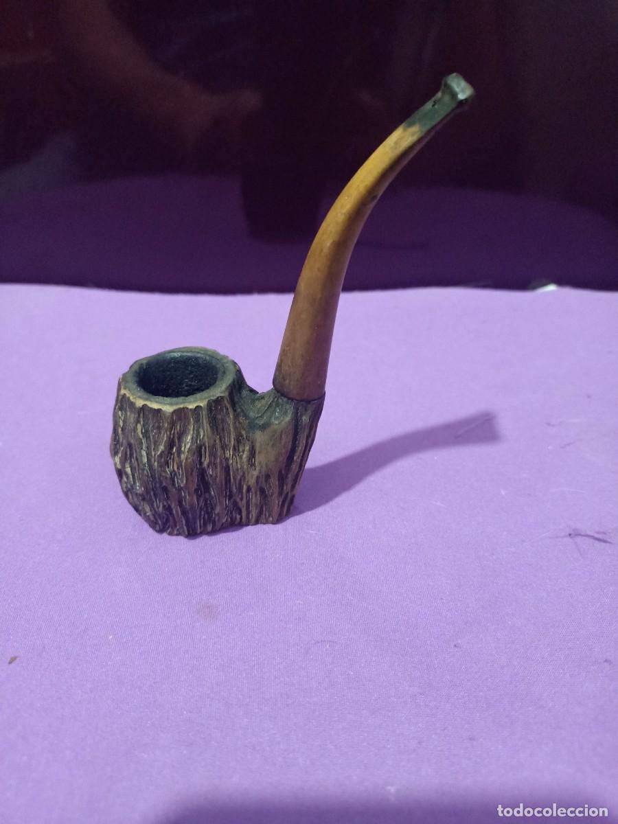 Pipas de fumar: pipa de madera en forma de tronco - Foto 1