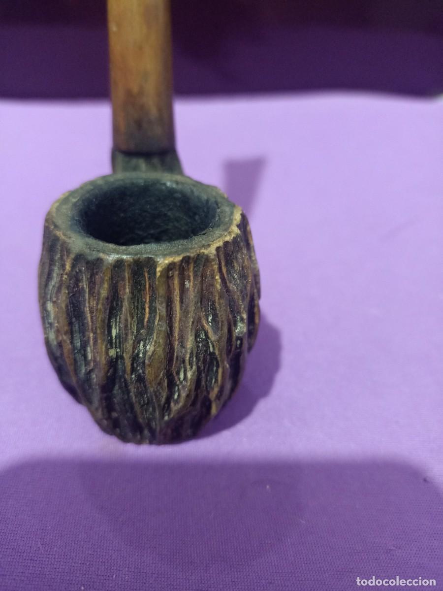 Pipas de fumar: pipa de madera en forma de tronco - Foto 3