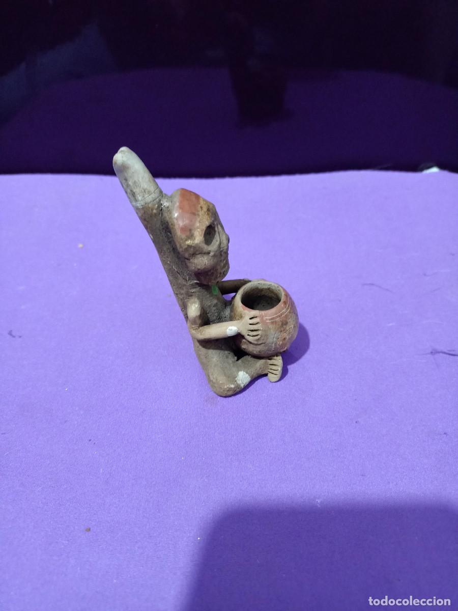 Pipas de fumar: pipa de barro con forma de calavera - Foto 1