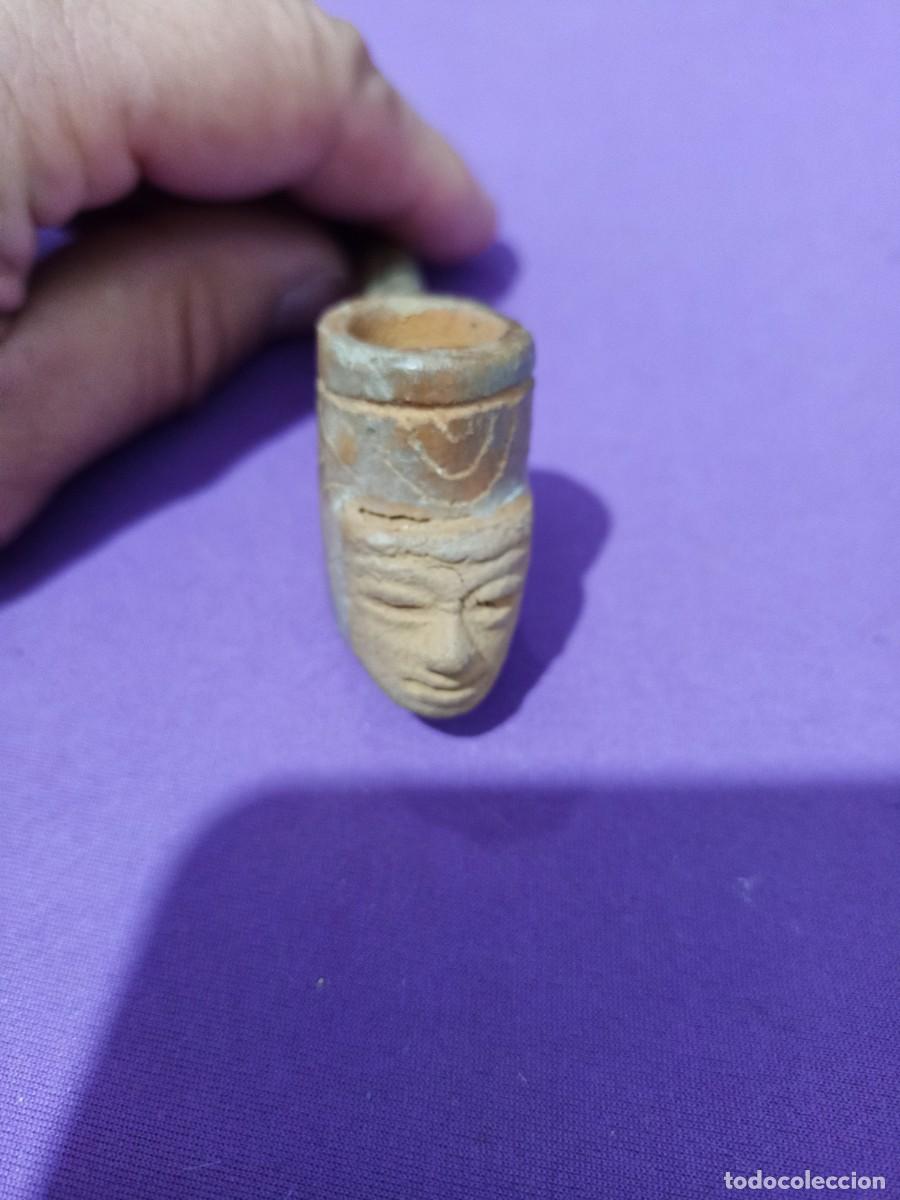 Pipas de fumar: pipa de arcilla con forma de egipcio - Foto 2