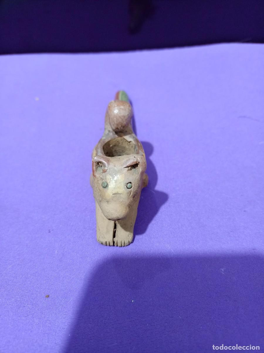Pipas de fumar: pipa de arcilla en forma de perro - Foto 2